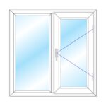 Fereastra PVC Termopan dubla Deceuninck 100 x 100 cm Alb