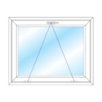 Fereastra PVC Termopan Deceuninck 80 x 100 cm Alb