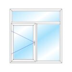 Fereastra PVC Termopan 3 canate Deceuninck 100 x 130 cm Alb