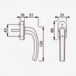 Maner Hoppe Secustic Aluminiu RAL 7016
