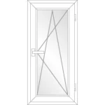 Fereastra PVC H 900 cm x L 500 cm alb 5 camere