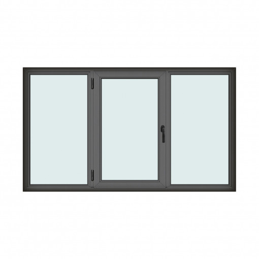 Fereastra PVC 240x140cm, 3 canate, antracit – Pret Ieftin